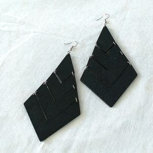 "Ebony Pride" wooden earrings by Natural Girls Rock